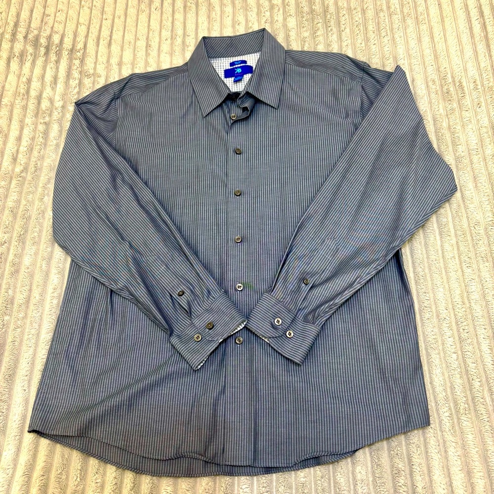 Egara Dress Shirt Mens XL Non Iron Flip‎ Cuff Men’s Warehouse